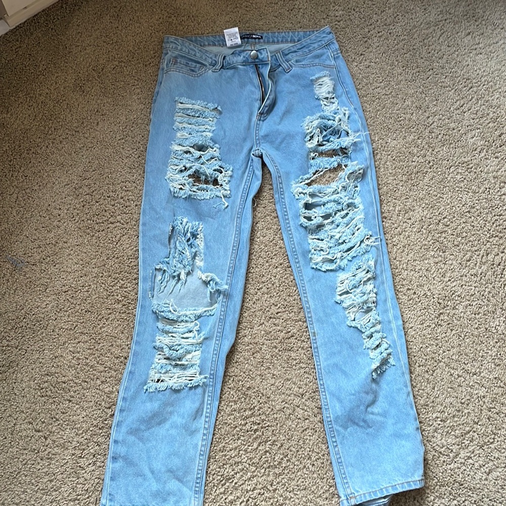 Ripped fashion nova jeans